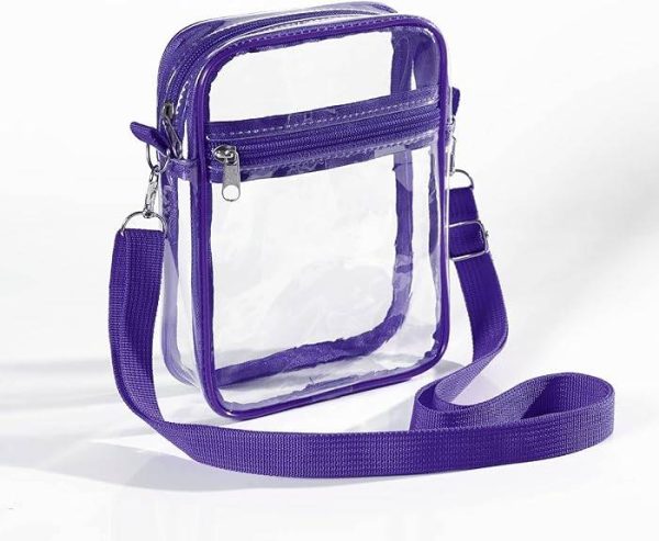 PVC Clear Crossbody Purse for women,With front pocket