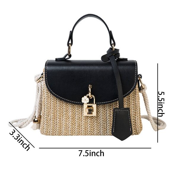 Jute/Burlap Straw Fashion Rattan Shoulder Cross-body bag