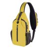 Oxford Chest Sling Bag With Earphone Port