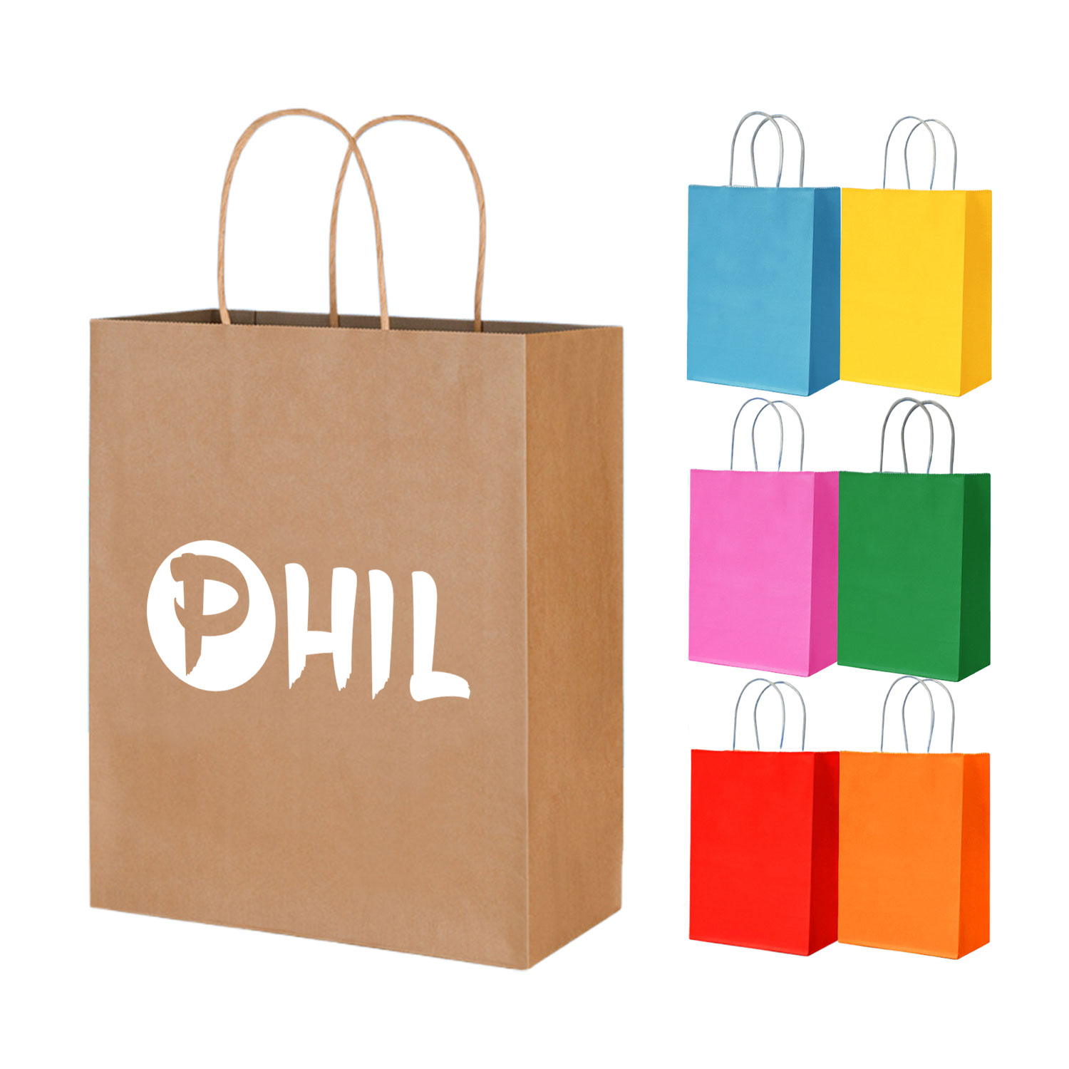 Reusable hand-held kraft paper bag