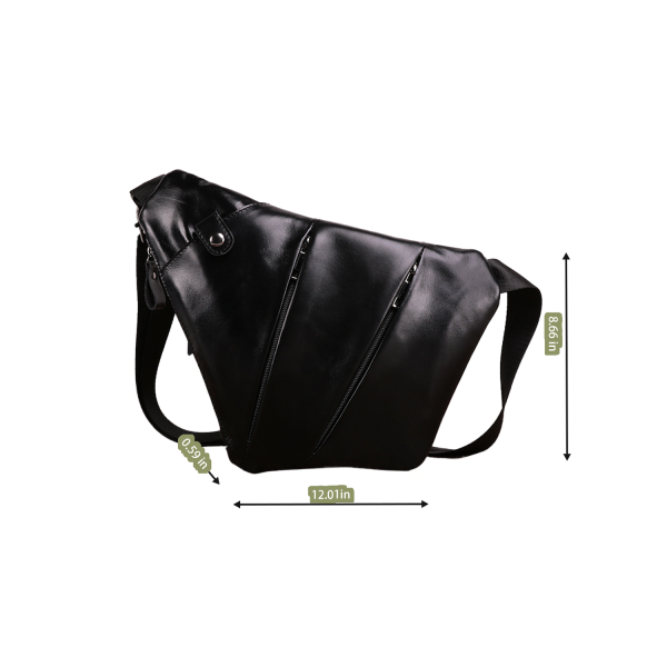 Men’s Outdoor Sports Genuine Leather Crossbody Bag