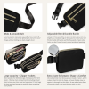 High-Capacity Polyester 4 Pockets Crossbody Fanny Pack