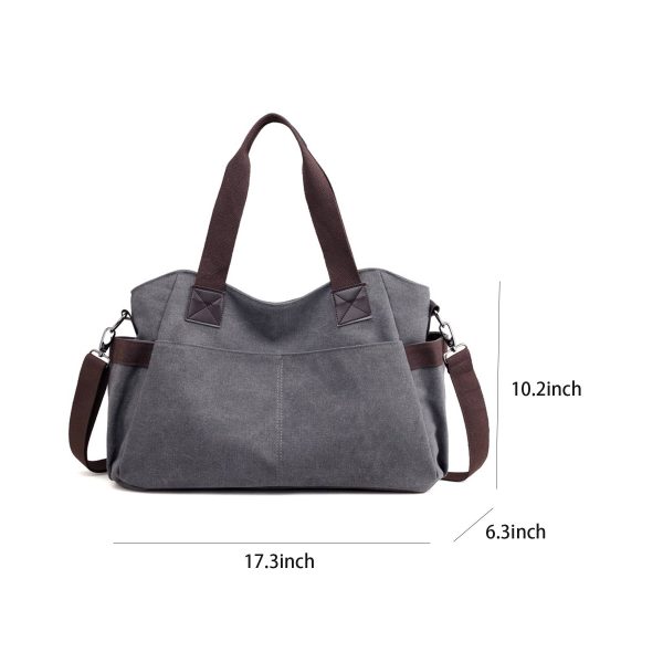 Big Canvas Tote top Handle bag for Travel
