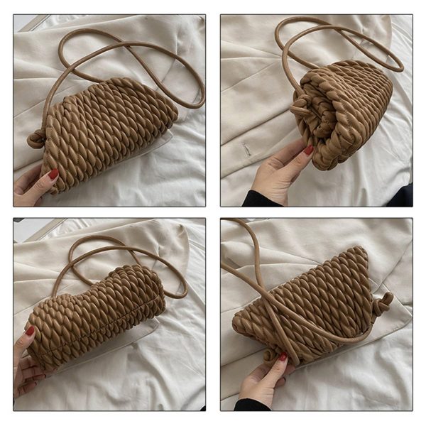 PU Crossbody Purse Quilted Clutch Handbag for Women