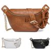 PU Leathe Fanny Pack Crossbody Purse for Women