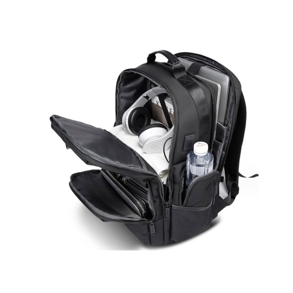 Business Travel Polyester Backpack With Usb Charging Port
