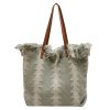 Wool woven tote bag