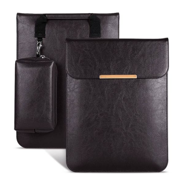 Waterproof Anti-scratch Leather Sleeve with Pouch