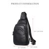 Genuine Leather Men's Crossbody Chest Bag