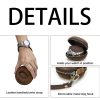 Genuine Leather Round portable watch storage bag