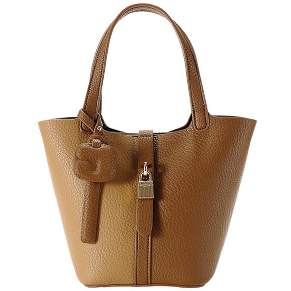 Genuine Leather bucket cross-body bag
