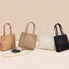 Real Leather Small Handbag Tote Bag