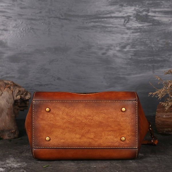 Genuine Leather retro style for girl tote bag