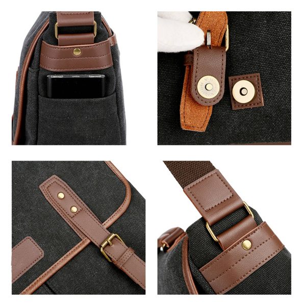 Cavas Vintage Men Briefcases Laptop Messenger Bag