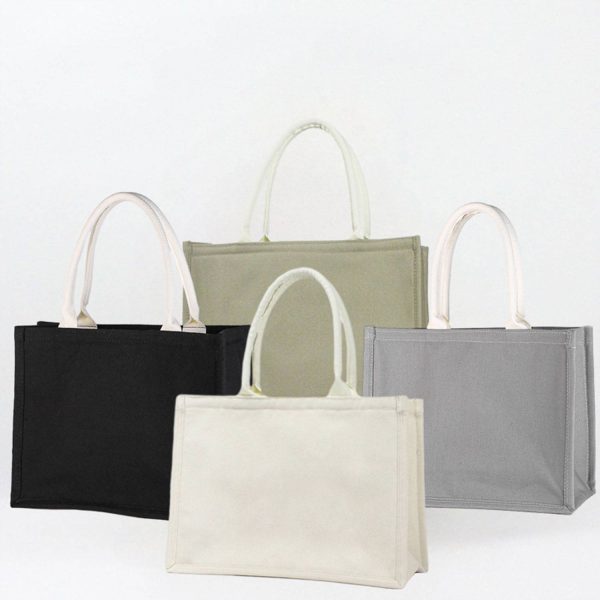 Canvas Sold Color Tote Bag