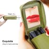 PU Leather Travel Small lipstick storage Makeup Bag Green