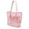 Polyester Casual Beach Mesh Tote Bag