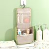 Polyester Handheld Pleated Zipper Makeup Bag