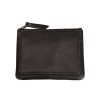 Genuine Leather 2 Zipper Coin Purse Wallet