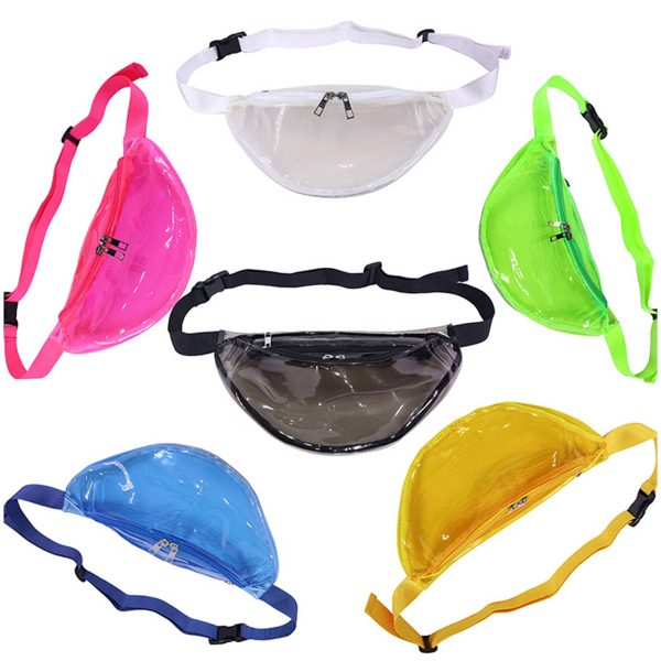 PVC Candy-colored transparent belt bag