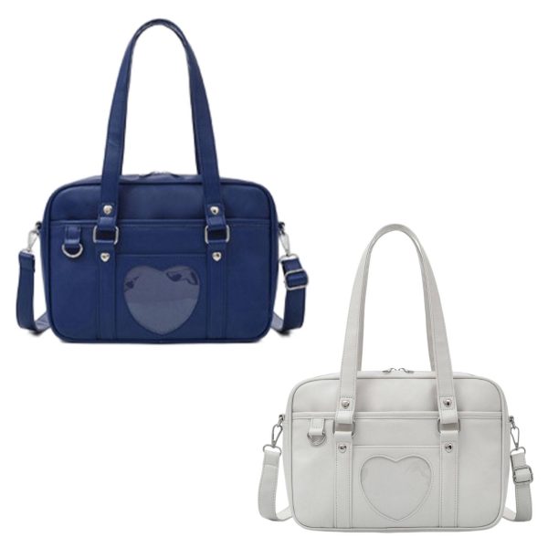 Cute square PU Leather Handbag Tote Bag
