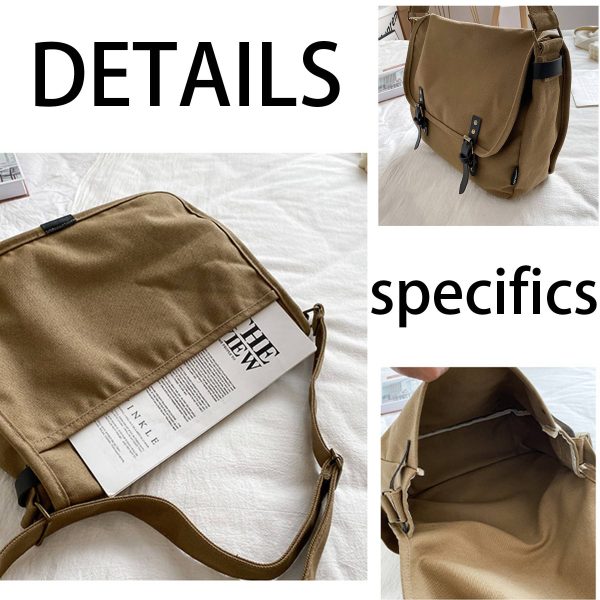 Canvas Large capacity vintage postman shoulder bag