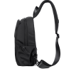Nylon Small Black Sling Crossbody Bag With USB Charging Port