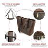 Faux Leather High-capacity 14.2 inch Cross-body Bag