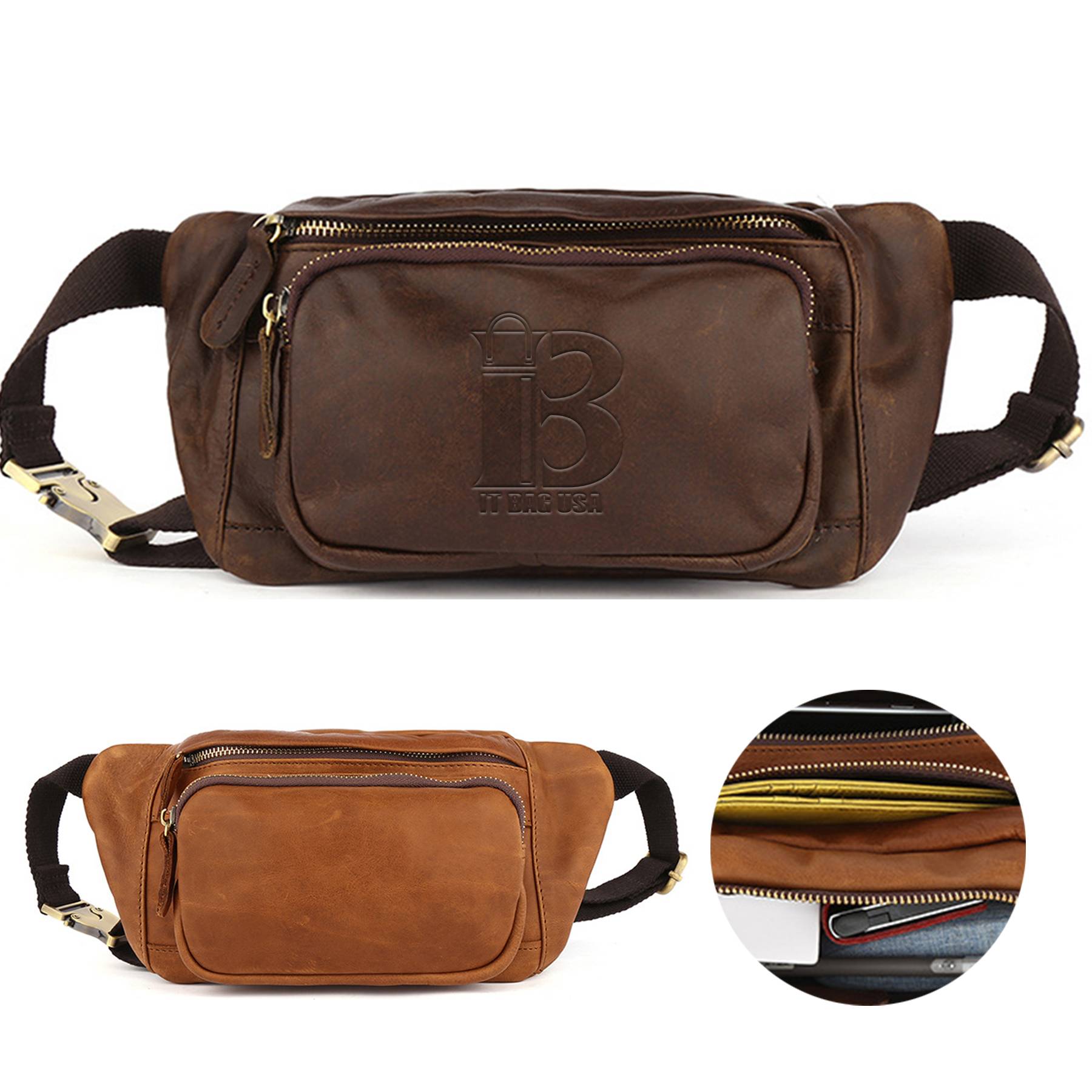 Genuine Leather Shoulder Crossbody Bag
