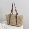 Summer shoulder handheld Straw beach tote bag