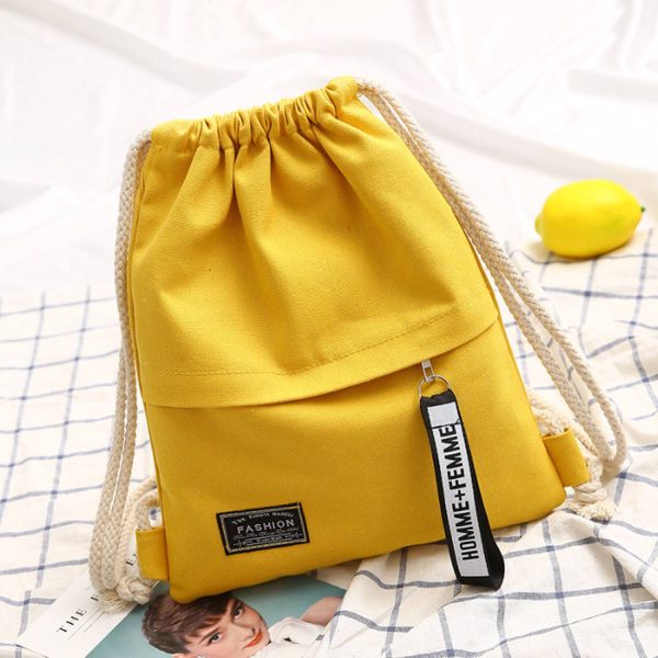 Canvas Storage Drawstring Backpack