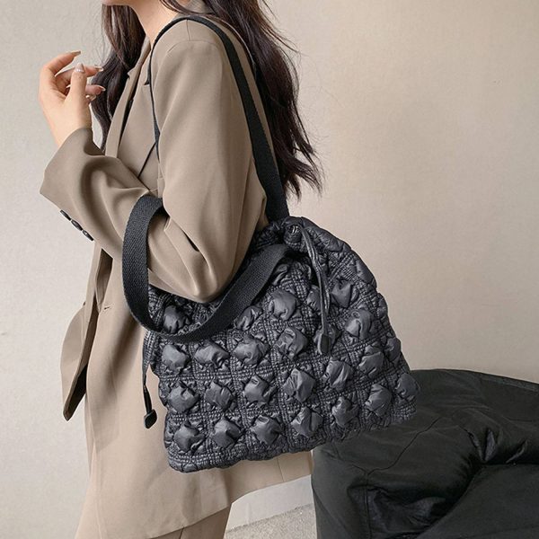 Large fluffy tote bag