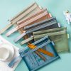 Large Durable Portable Zipper Nylon Mesh Pencil Case