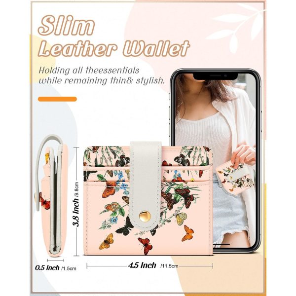 Women Portable Durable Thin Cute RFID Leather Wallet