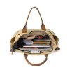 Commuter Women'S Canvas Tote Bag W/ Multi-Pocket Design