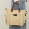 Commuter Women'S Canvas Tote Bag W/ Multi-Pocket Design