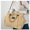 Commuter Women'S Canvas Tote Bag W/ Multi-Pocket Design