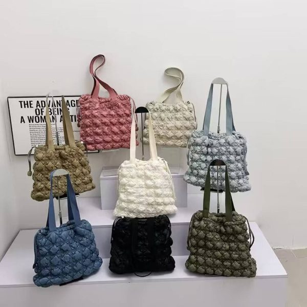 Large fluffy tote bag