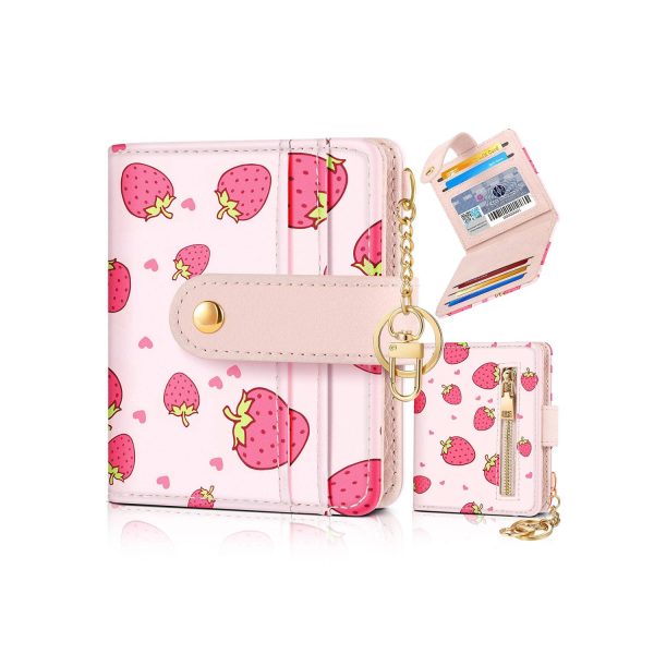 Women Portable Durable Thin Cute RFID Leather Wallet
