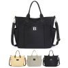 Commuter Women'S Canvas Tote Bag W/ Multi-Pocket Design