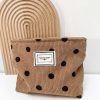Vintage Style Organizer Corduroy Polka-Dot Makeup Bag