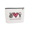 Compact Waterproof Linen Cosmetic Bag for Golf Lover
