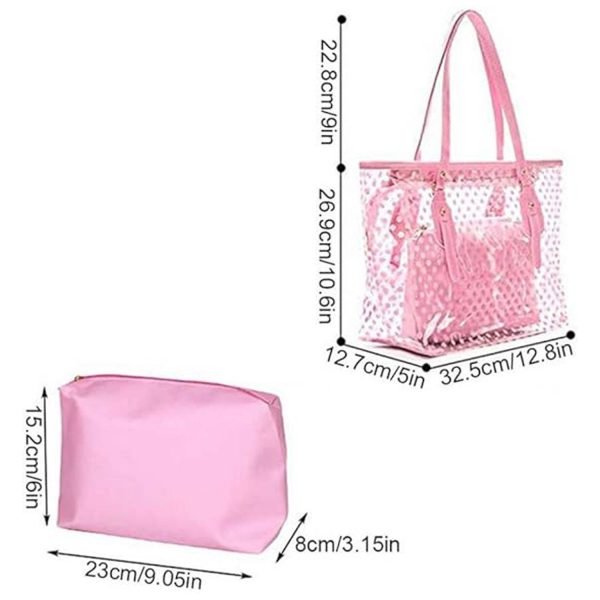 Stylish PVC Waterproof Clear Beach Tote Bag