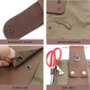 Portable Foldable Leather Canvas Foraging Pouch