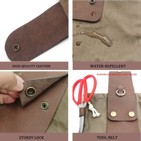 Portable Foldable Leather Canvas Foraging Pouch