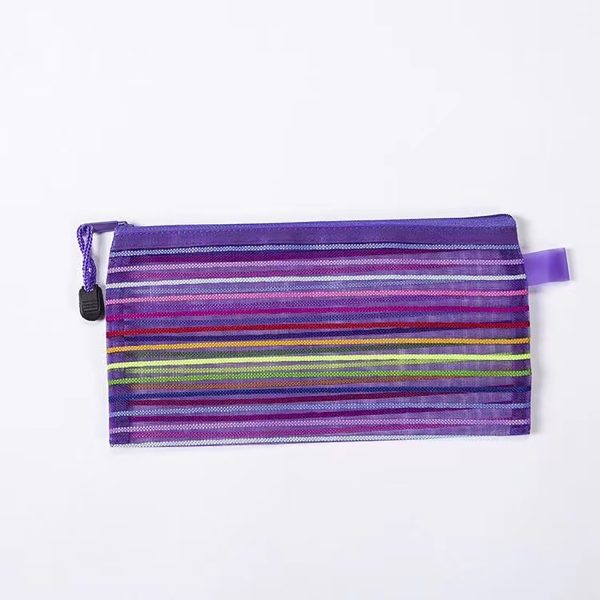 Multicolor Mesh Stationery Storage Bag for Students