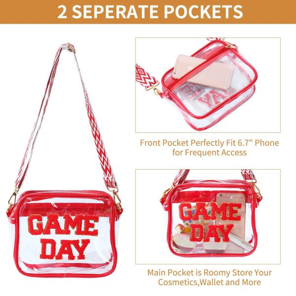 Portable Travel Transparent PVC Makeup Crossbody Bag