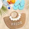 Bride's Flower Girl Woven Tote -Wedding & Bachelorette Party