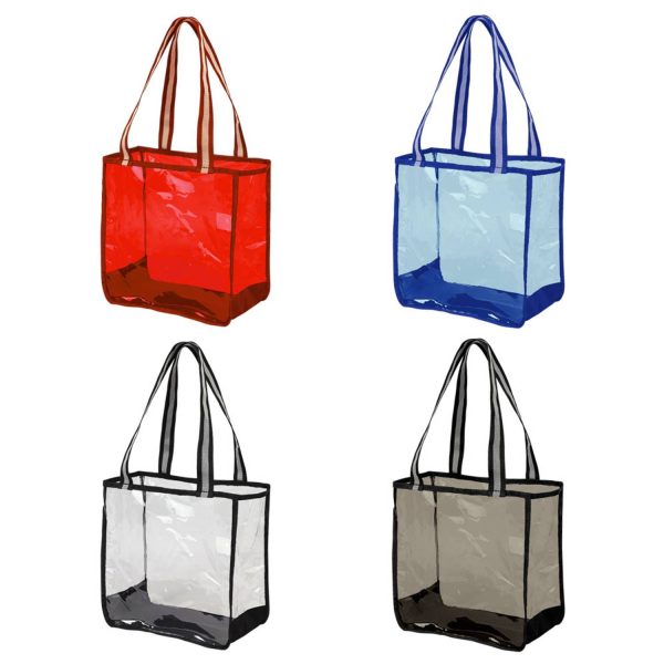Trendy Large PVC Clear Shoulder Tote Bag for Daily Use