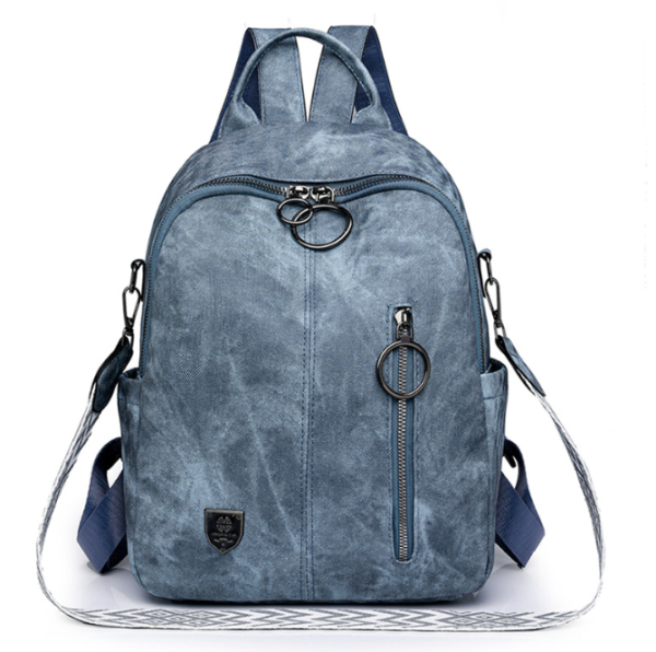 Multi-purpose Soft Leather Backpack Retro Korean-style